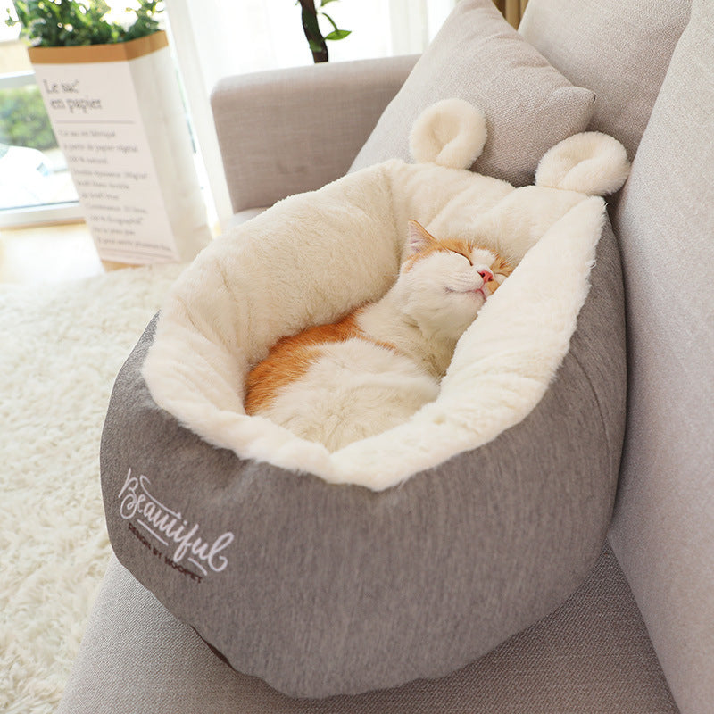 Soft dog sleeping bag bed for warmth