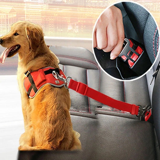 Adjustable pet car seat belt for cats and dogs