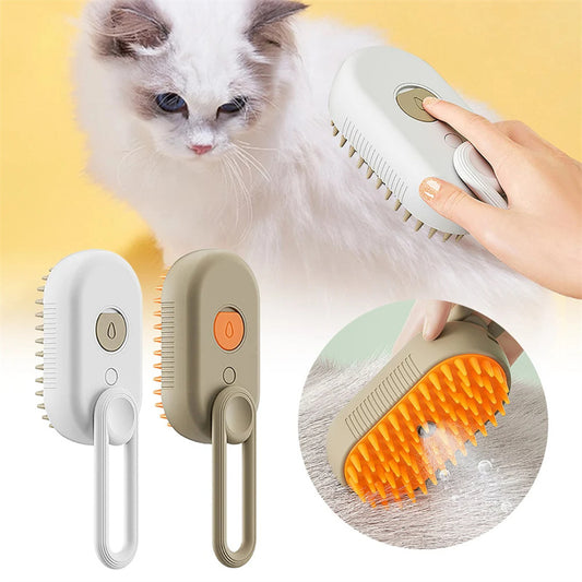 Electric pet brush with spray function