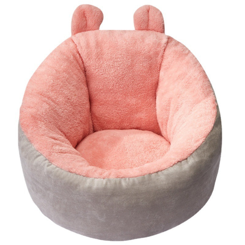 Warm dog bed with soft cushion for small dogs